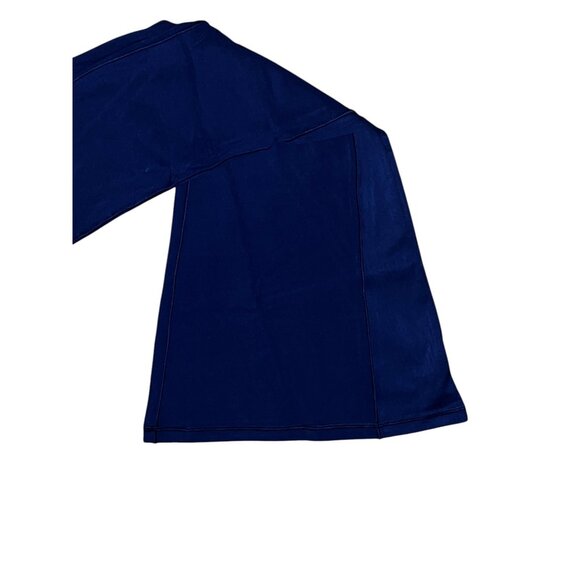 Aerie Offline Real Me Super Flare Crossover Waist Leggings Sz Small Short Navy - Picture 11 of 16